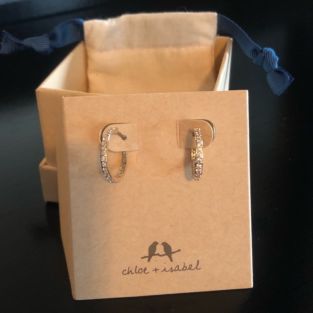 ❌SOLD❌ 🆕 Chloe + Isabel Pave Hoop Earrings